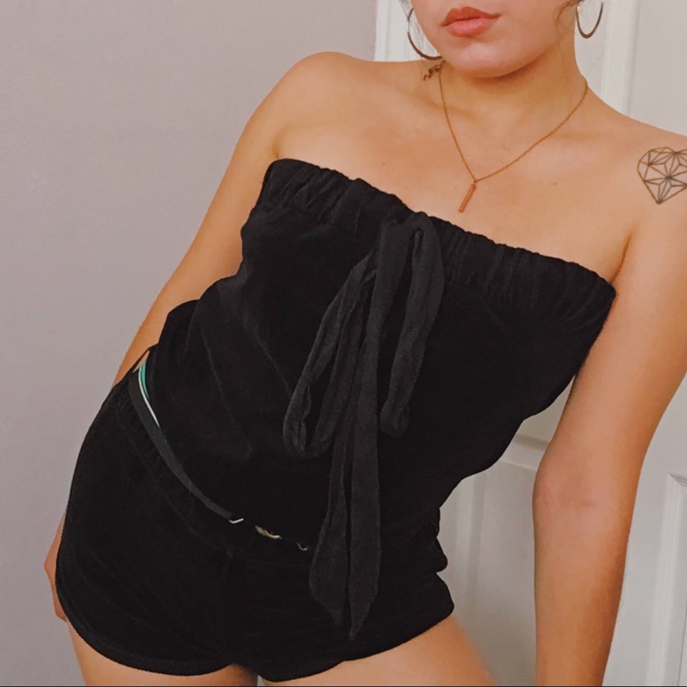 JUICY COUTURE black swimming suit cover up